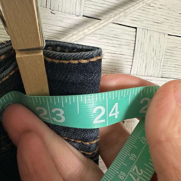 Torrid women’s jeans, medium wash, light distressing luxes slim boot plus size - Picture 9 of 14